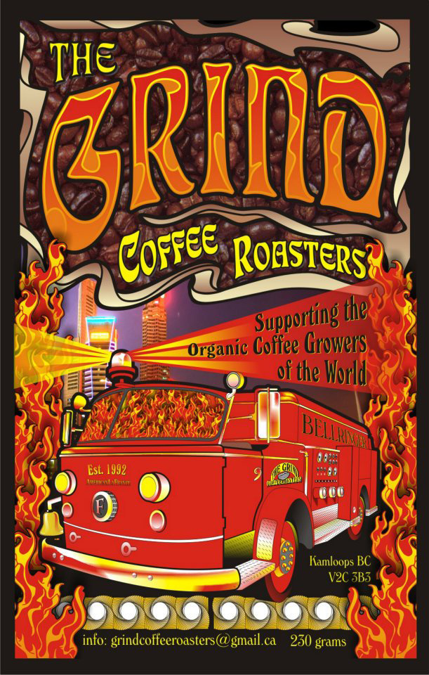 Vaughn Warren The Grind Coffee Roasters - Bag Label