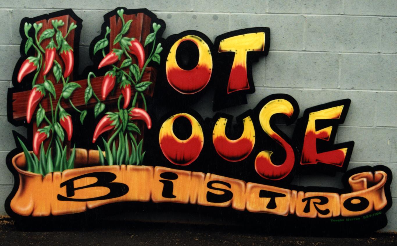 hot house bistro vaughn warren sign and graphics